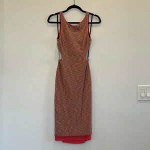Bebe Open Back Multicolor Summer Dress - Size XS